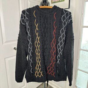 Vintage Protege Collection Sweater Mens XL Coogi Style in USA 90’s Black Knit